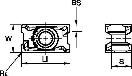 Mill 4-15™ • Carbide Insert • LNGU15-EGEJ • Light Machining of Aluminum