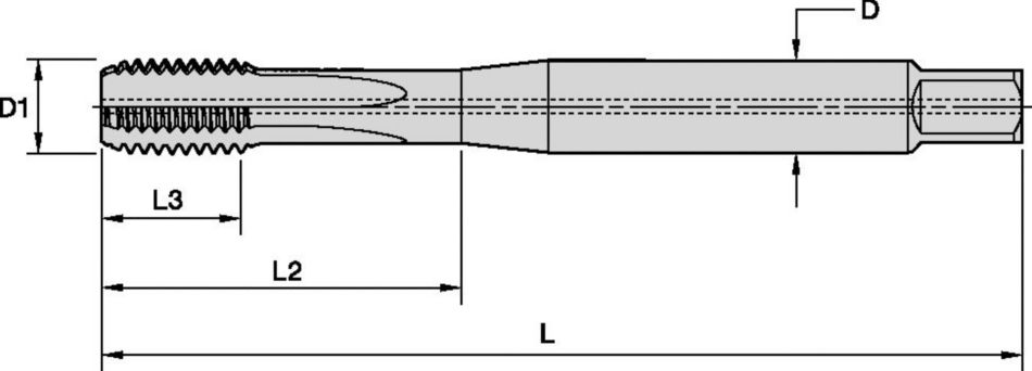 Beyond™ Solid Carbide Straight-Flute Taps • Blind Holes