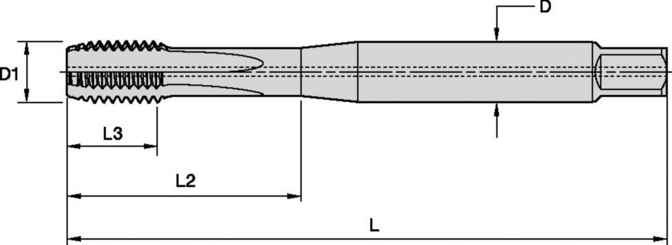 T353 • Form C Semi-Bottoming Chamfer • Through Coolant M6 and Larger • Metric