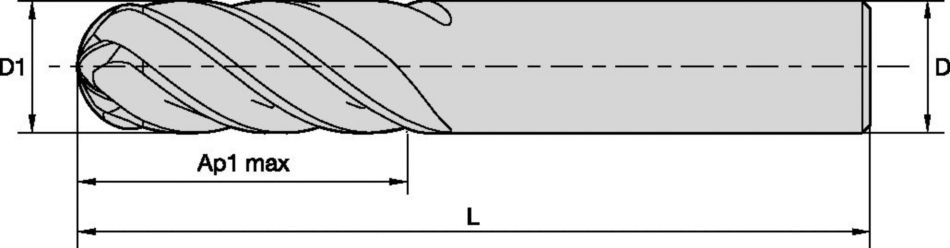 HARVI™ III Solid Carbide End Mill for 3D Profiling with Highest Productivity