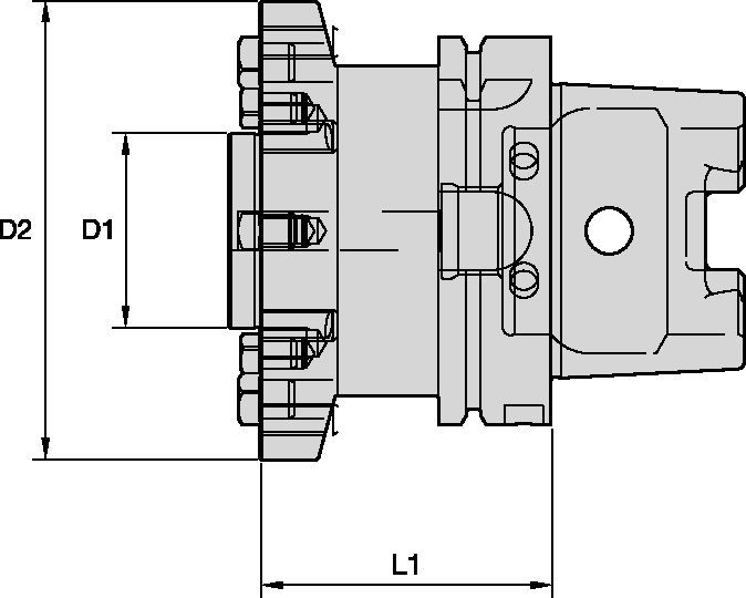 Adaptador de brida para fresas de planear