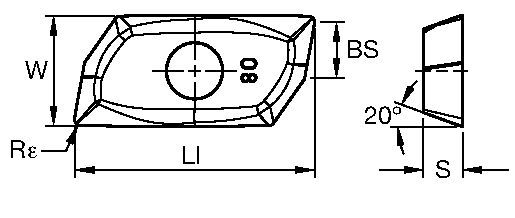 Inserts for Mill 1-25™ • KEGT-LDJ2