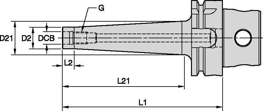 Adaptateur à visser pour fraises modulaires