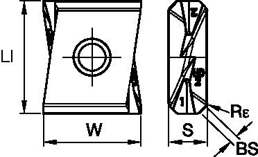Inserts for MEGA 45° • Heavy Duty • LNPU-HD
