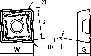 Indexable Drills Top Cut 4™ Inserts