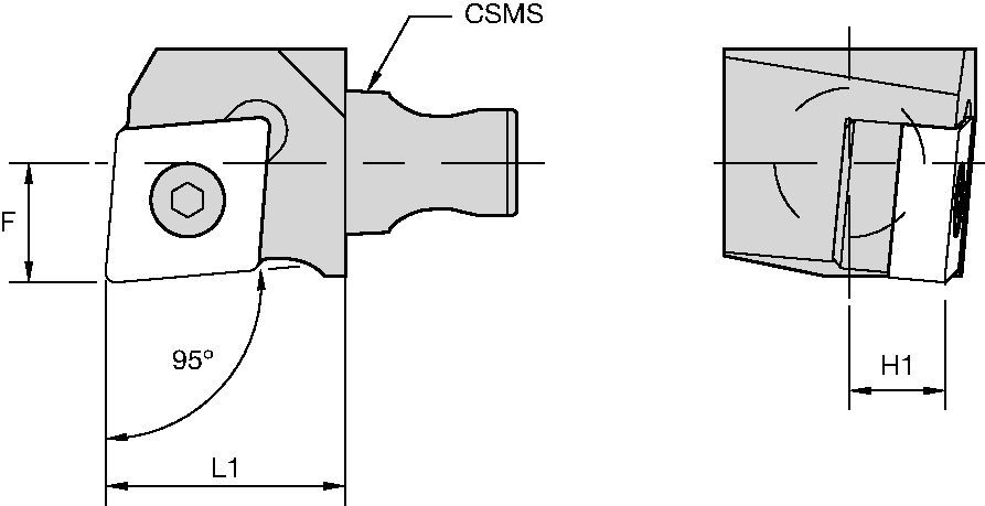 MCL 95° - Micro CU Pin Only Tooling Systems - 2226264 - WIDIA