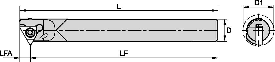 KTMD • U-Ausführung • 1/4" IC • Schaftfräser mit Zylinderschaft