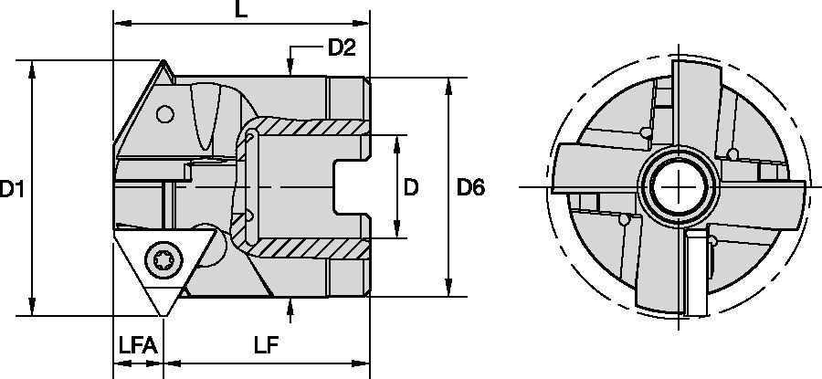 KTMD • U-Ausführung • 3/8" IC • Aufsteckfräser