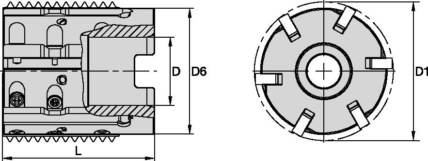 TMS40 Parallelfräser, Weldon-Aufsteckfräser, metrisch