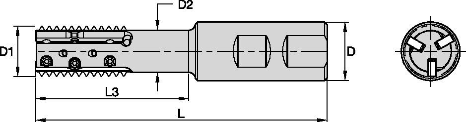 TM40 • Weldon® Shank • Parallel Threads