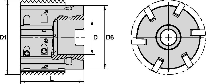 TMS41 • Aufsteckfräser • Standardgewinde