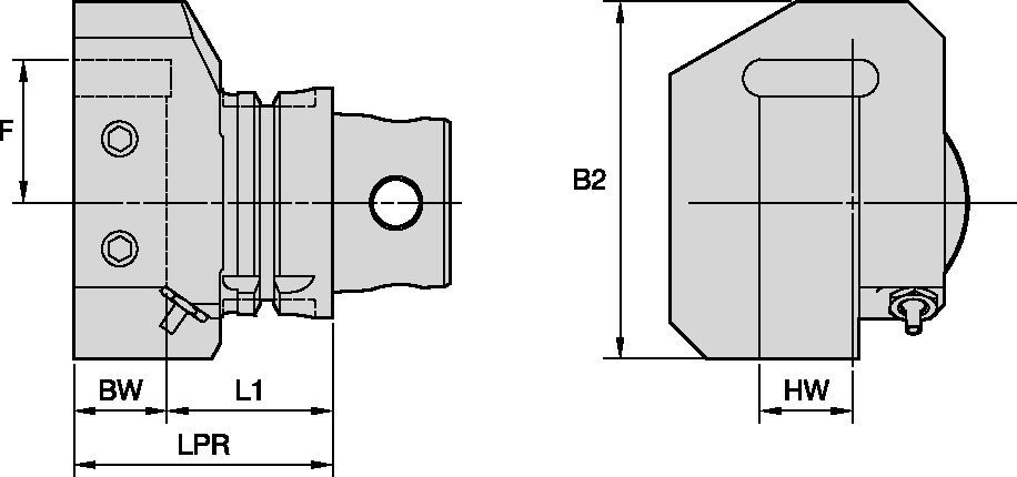 ETAR/L Adaptateurs pour section carrée simple