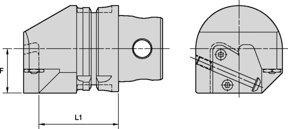 BEYOND™ EVOLUTION™ • MODULAR CUTTING UNIT • KM4X™ • 90° • THROUGH COOLANT