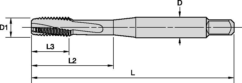 Beyond™ Spiral-Flute HSS-E-PM • Blind Holes