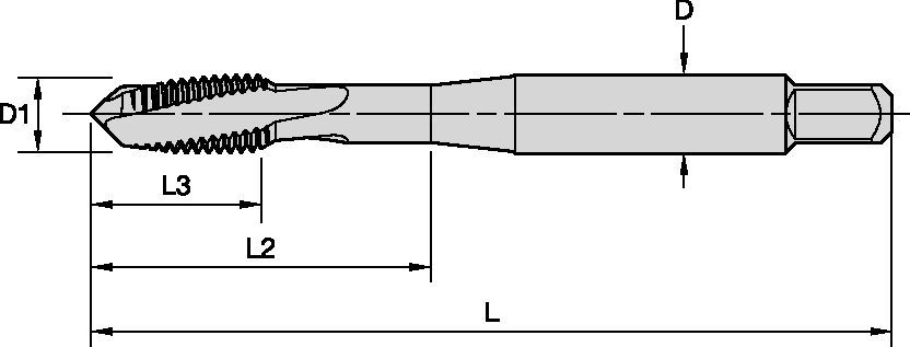 Victory™ •&nbsp;GT90 • Form D Plug Chamfer • Machine Screw and Fractional • Left-Hand Spiral Flute