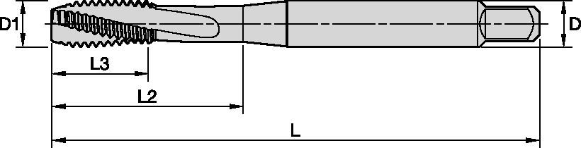 T686 • Machine Screw and Fractional • Form C Semi-Bottoming Chamfer • DIN Length ANSI Shank