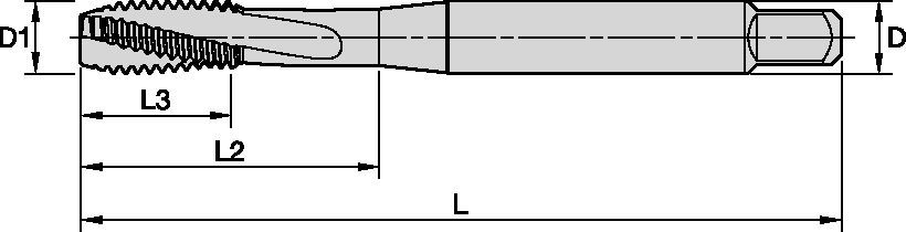 Beyond™ Spiral-Flute HSS-E • Blind Holes