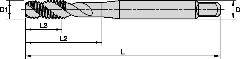 GT82 • Form C Semi-Bottom Chamfer • Metric • DIN Length ANSI Shank • Wrought and Cast Aluminum