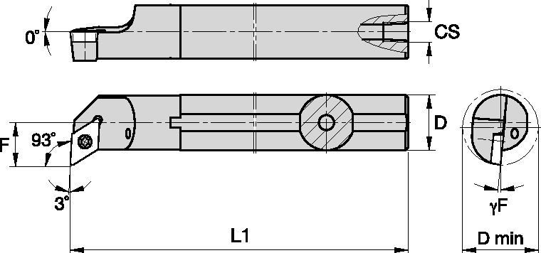 Corps acier avec arrosage interne