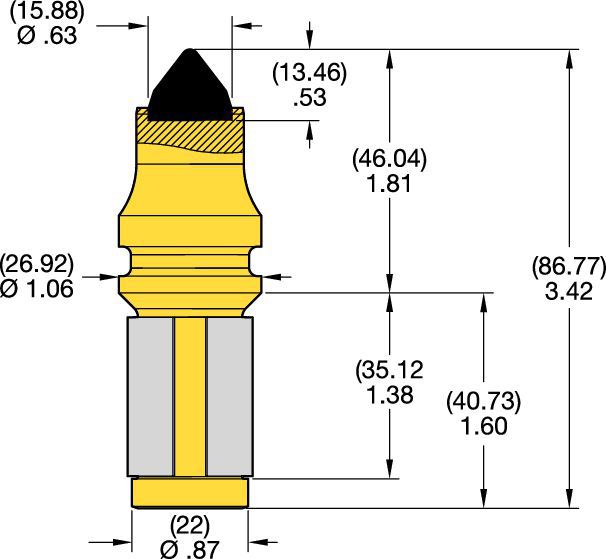 Meißel für 22 mm Schaft • SL Serie