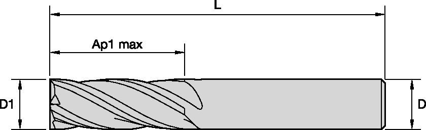 I4S 4Fl SharpEdge FctStd In Solid End Milling - 5879563 - WIDIA