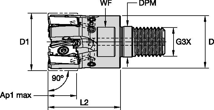 VSM490™-15 • Screw-On End Mills • Metric