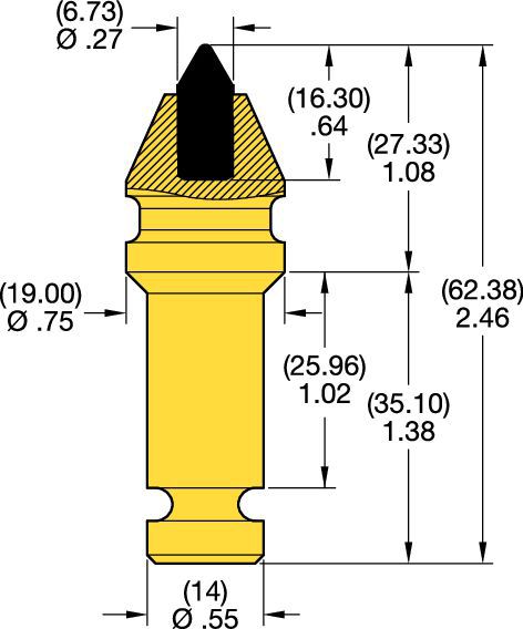 RoadRazor™ Classic • Mango de serie CM 13 mm (0.51") - Mango 14 mm (0.56")