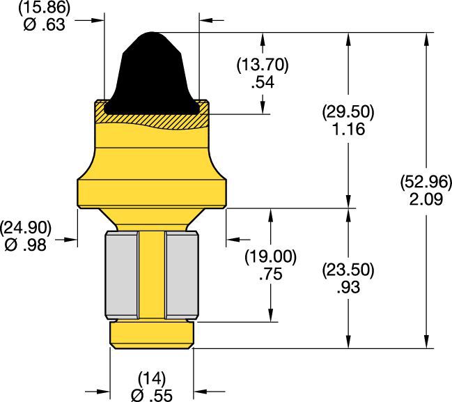 RoadRazor™ Classic • Mango de serie CM 14 mm (0.56")