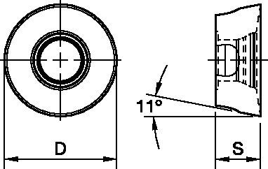RPHT12-T-X4 - Precision Ground - 4 Indexes - General purpose for roughing 5652489 - Kennametal
