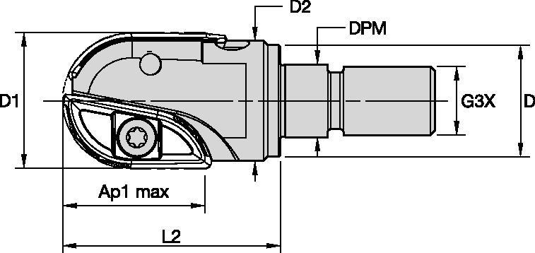 5505VX Modular Head Screw-On End Mills • Stellram • Metric