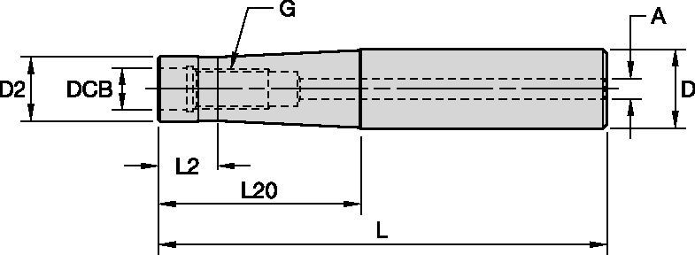 Anti-Vibrations-Wolframlegierung mit innerer Kühlmittelversorgung