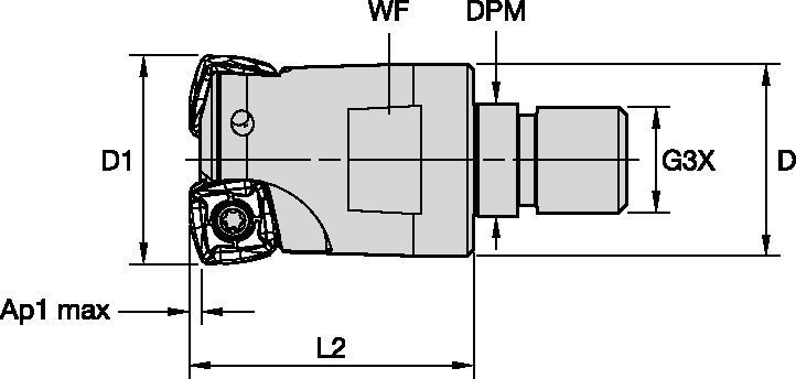 7793VXO12 Modular Head Screw-On • Stellram • Inch