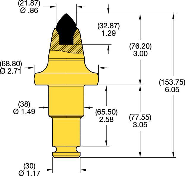 38/30mm Step Shank Conicals • C Groove Series 3.0"