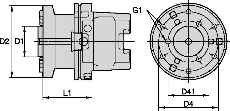 Adaptador de brida para fresas de planear