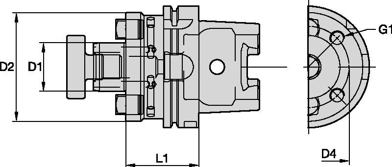 Shell Mill Adapters with Through Coolant