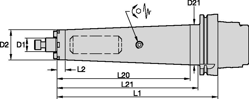 Tunable Shell Mill Adapters with Through Coolant • Metric