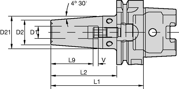 Portaherramientas de ajuste por dilatación térmica de alto par