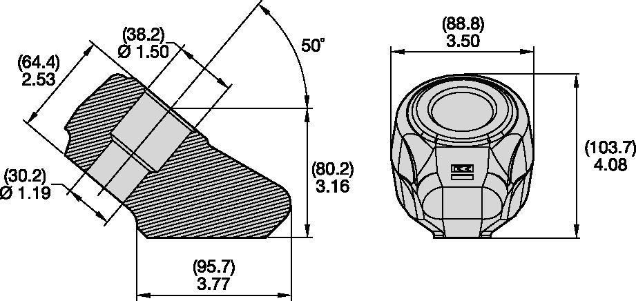 Haltersysteme mit 38/30 mm abgesetztem Schaft