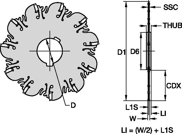 Slot milling cutter for multiple materials.