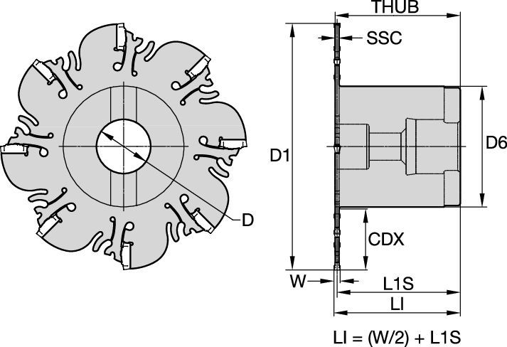 Slot milling cutter for multiple materials.