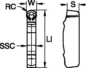 KNS® • Carbide Insert • XCP-SGP • Single Ended
