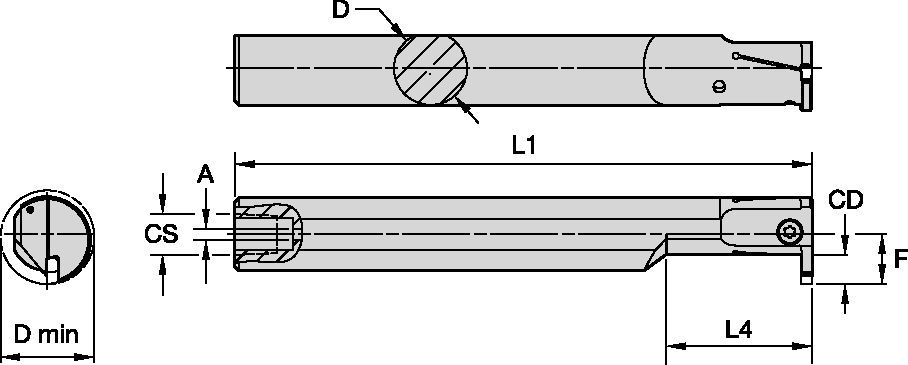 Beyond™ Evolution™ • Integral Boring Bar • Through Coolant • Metric