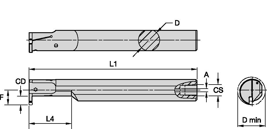 Beyond™ Evolution™ • Integral Boring Bar • Through Coolant • Metric