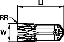 Abstech-Wendeschneidplatten • F Präzisionsgeschliffen • Zoll