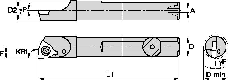 S-Style QSBMW121523R Boring Bar 3393828 - Widia