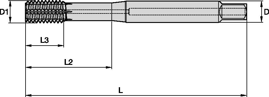 Victory™ • GT25 • Form C Semi-Bottoming Entry Taper • DIN Length ANSI Shank