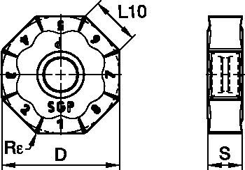 Mill 16™ - Carbide Insert - ONPX-GP - Pressed-To-Size - Medium Machining 6001321 - Kennametal