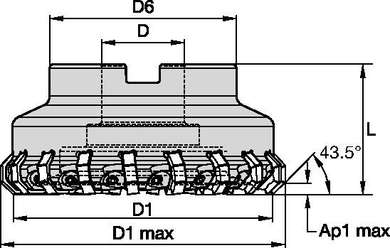 Mill 16™ - Shell Mill - Wedge Clamping - Coarse Pitch - Metric 6001973 - Kennametal