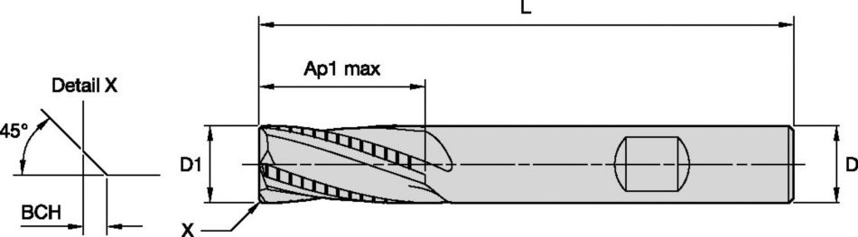 Series 49H6 Solid End Milling - 1968206 - WIDIA