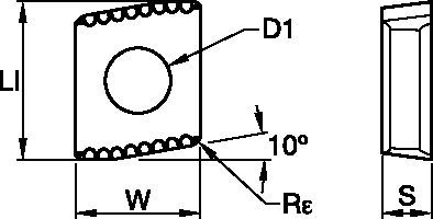 KSEM PLUS™ • Plaquitas laterales para cabezas B1 • Geometría DFC™ DS